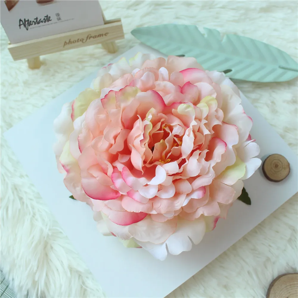 Big Rose Artificial Flower Head White Peonies Silk Red Artificial Flower Heads Wedding Flower Wall Garden Decoration  (14)