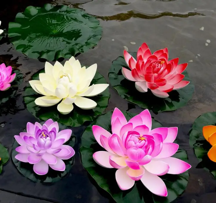 1pcs 17cm Artificial Lotus Flowers Fake Bouquet for Wedding Decoration