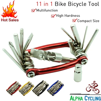 

Bike Repair Tool Kit by Cooma: Compact, Portable All-in-One Multi Tool. Allen keys, screwdriver, chain tool + 11 in 1 functions