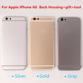 

For iPhone 6 6g Housing for iPhone 6 6G Back Battery Cover Rear Door Case Middle Chassis Black Replacement FOR iphone 6 6G