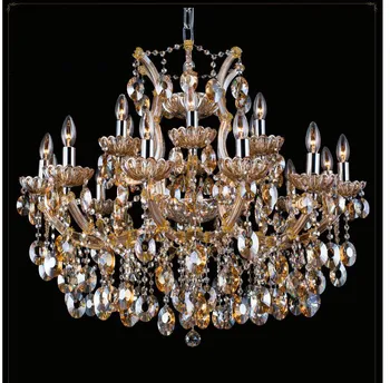 

Free Shipping Clear/Amber Crystal Chandelier Lamp Luster Cristal Pendent Light Fixture E14 LED AC Candle Lamp 100% Guaranteed