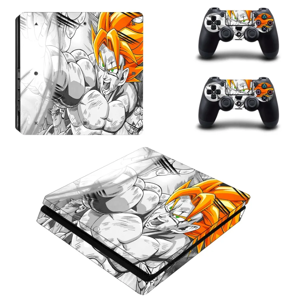 Dragon Ball Z Сон Гоку PS4 тонкая кожа Виниловая наклейка, стикер для Playstation 4 консоли и 2 контроллеры PS4 тонкая кожа Стикеры