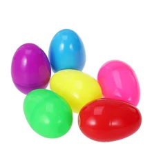 12pcs Mixed Color Plastic Easter Egg Kids Painting DIY Craft Gags Jokes Educational Children Toys Empty Box Personalized Gift