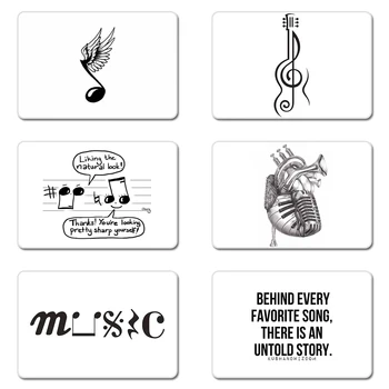 

I Love Music Symbol Black White Heart Cool Designs Nature Rubber Table Mouse Pad Laptop Computer Enclosure Mousepad Mat