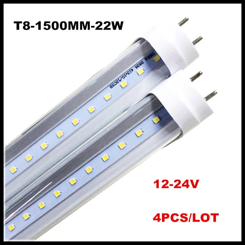 24V T8 LED Fluorescent Light Bulb Feet 1.5M Tubes Bulbs Lamp SMD2835 1500MM 1.5M Tube Lamp Indoor Office Light