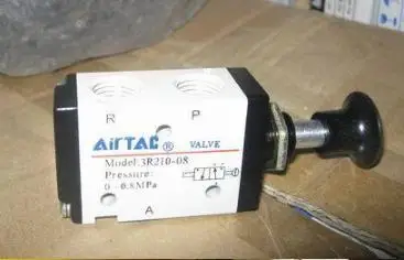

free shipping 5pcs In 3 Port 1/4" BSPT Push-pull Valve Hand Lever Operated valve 3R210-08