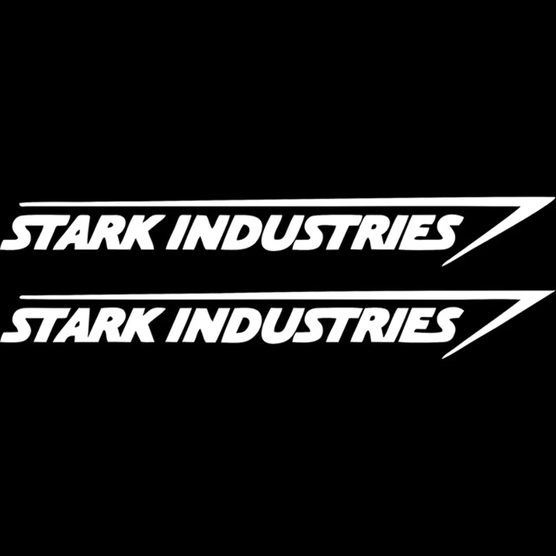 2 шт. автомобильные наклейки 20*2,5 см Stark Industries автомобильные полосы s виниловые наклейки Marvel Железный человек Мстители автомобиль Stying Jdm Racing