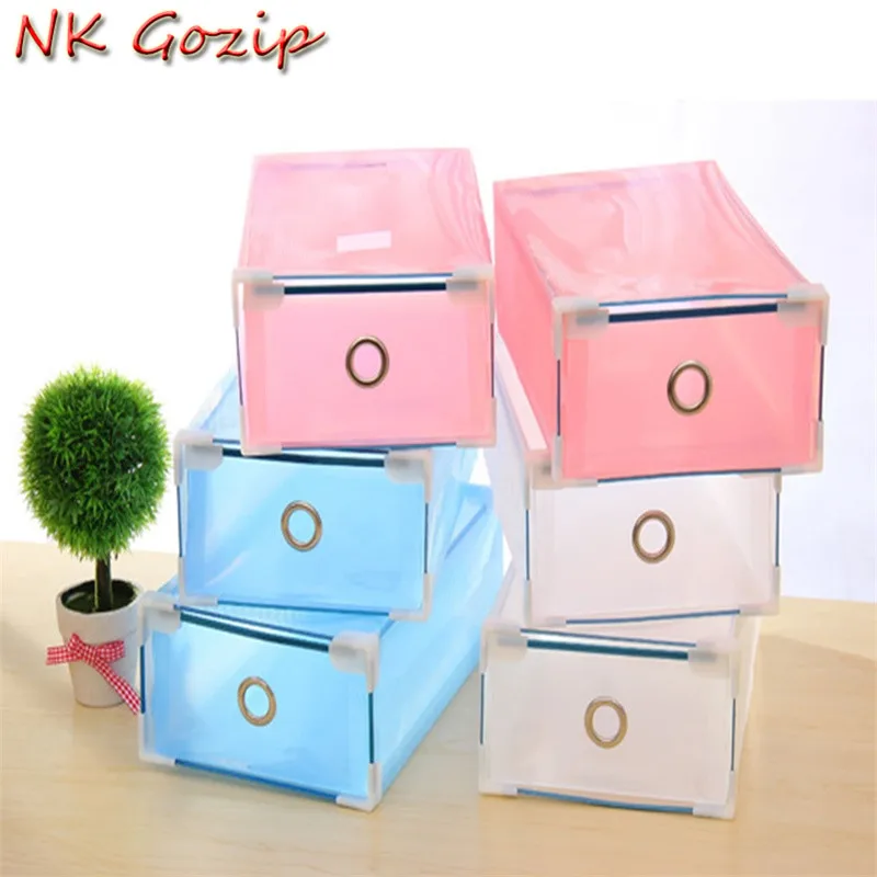 Hot Sale 5PCS Set Drawer Container Stackable Shoes Boxes Plastic Foldable Shoes Storage Case Home Waterproof