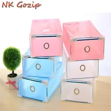 Hot Sale 5PCS Set Drawer Container Stackable Shoes Boxes Plastic Foldable Shoes Storage Case Home Waterproof