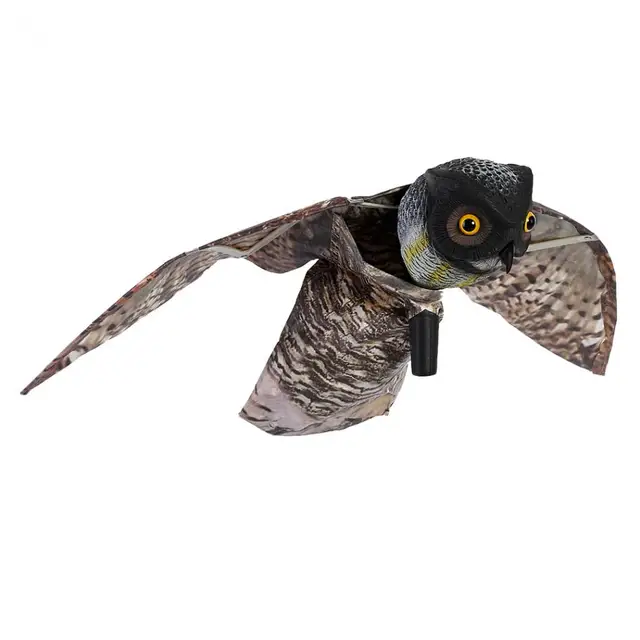 Prowler Owl with Moving Wing Garden Scarecrow Predator Decoy Pest