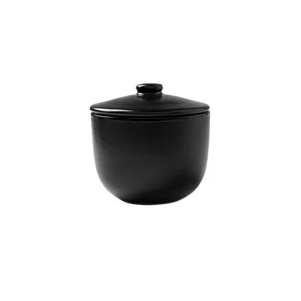 ANTOWALL, домашняя керамическая посуда, миска с крышкой, для яиц, супа, пудинга, сахарница, Милая Мини Чаша с крышкой, серия Ceylon - Цвет: 9 black with lid