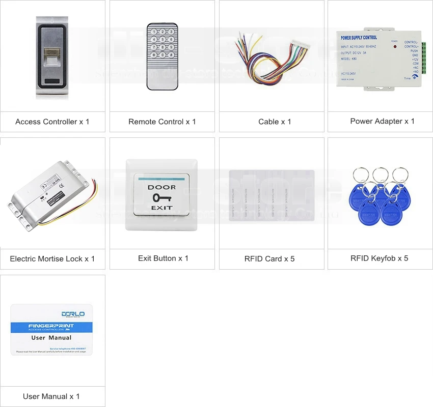 DIYSECUR Электрический Замок Врезной Отпечатков Пальцев 125 КГц RFID ID Card Reader Двери Контроля Доступа Система Комплект Металл