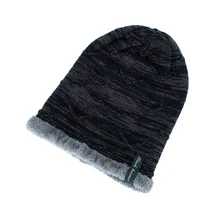 1 шт. зимняя вязаная шапка одноцветная шапка простая теплая мягкая подкладка черепа флисовая вязаная шапка GDD99