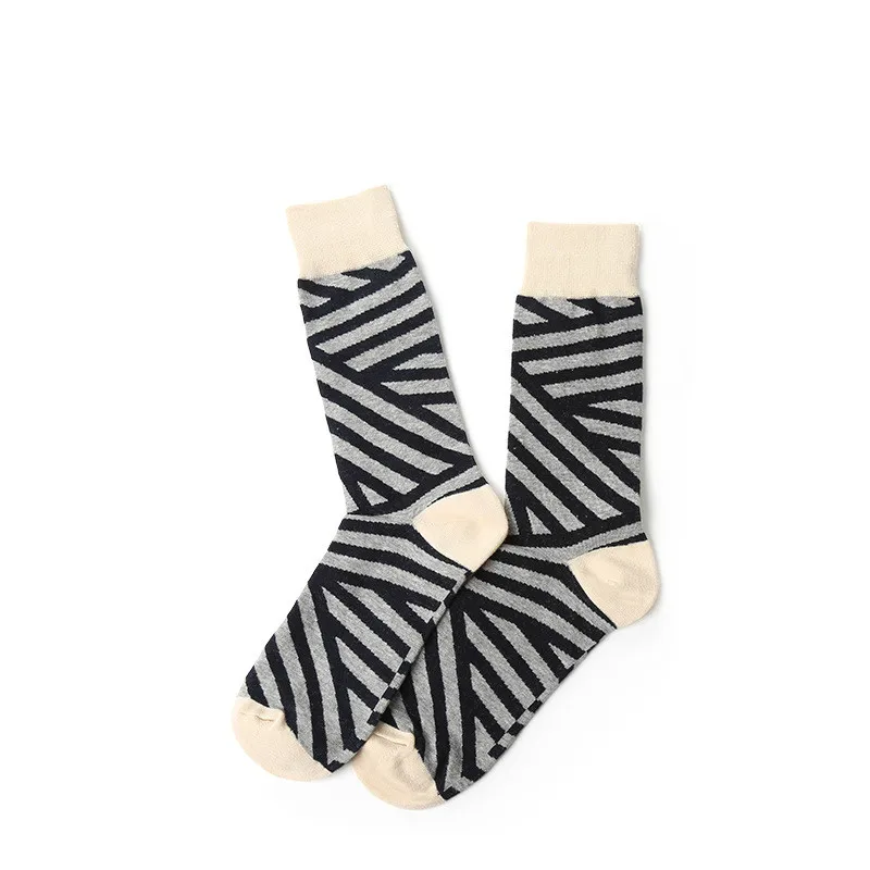 Мужские хлопковые носки в полоску Happy Sox повседневные дизайнерские британском