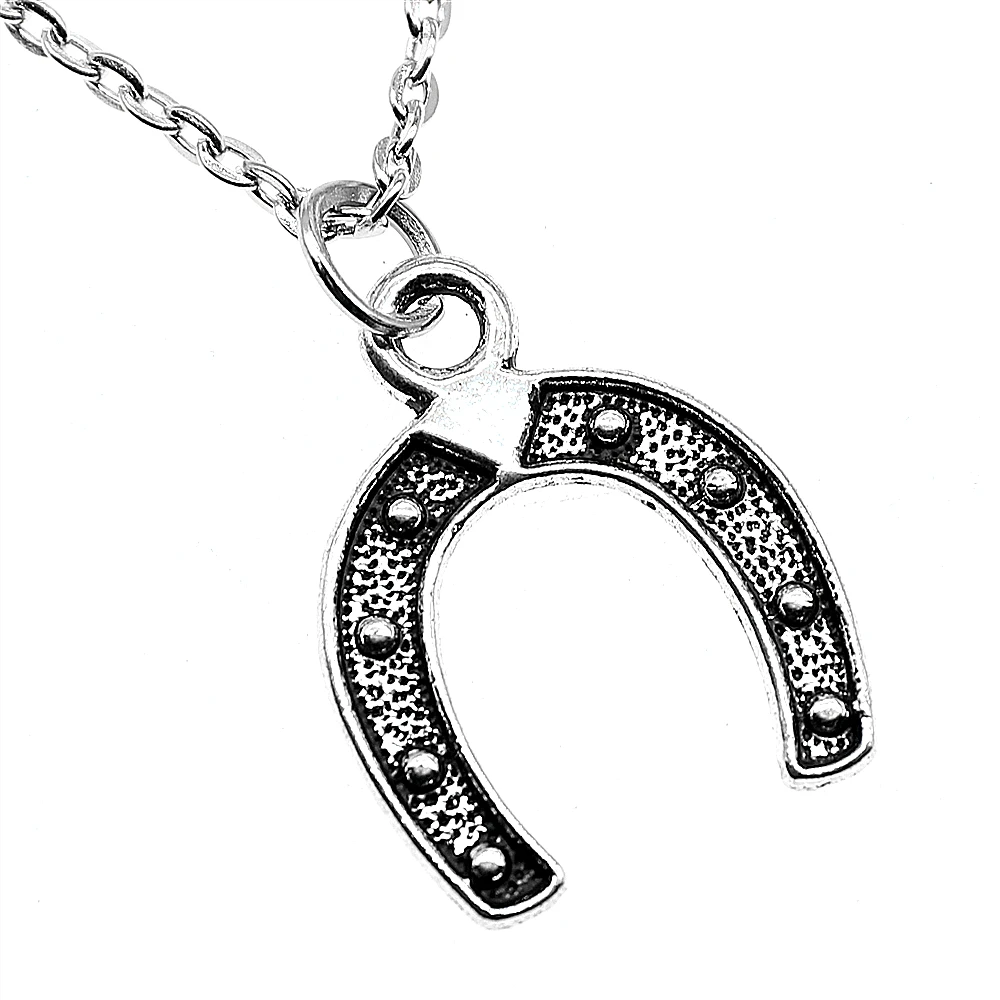 WYSIWYG 23x18mm Horseshoe Horse Shoes Necklace Jewelry Gift For Women