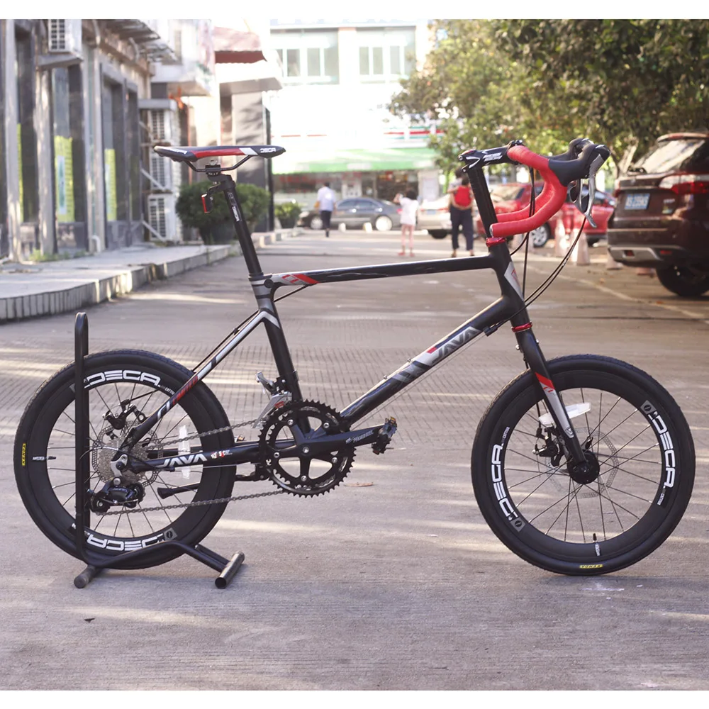 JAVA CL велосипед 2" Minivelo 18 скоростей дисковый тормоз прямая штанга 4600 Uniex высокое качество городской 406 мини velo велосипедные механические тормоза