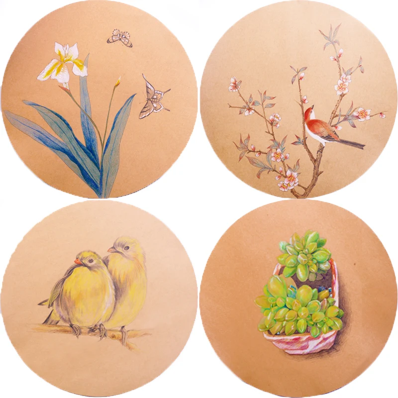 Criativo de Alta Desenho para Papel de Arte Qualidade Profissional Redondo Pces Esboço Aquarela Pintado Água-solúvel Papelaria 200g 10 9 Cheap Papel p pintura