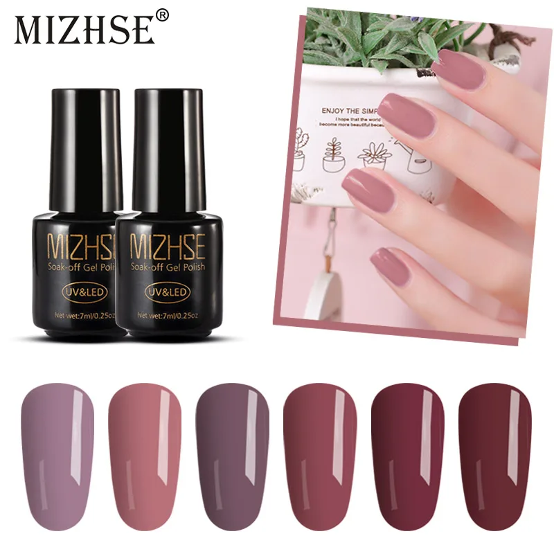 MIZHSE Гель-лак UV Vernis Полупостоянный праймер верхнее покрытие 7 мл полигель-лак для