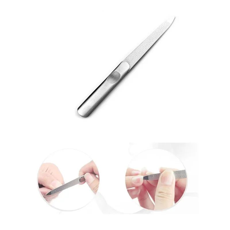 5PCS Steel Double Sided Nail Files Strong Edge For Manicure Pedicure