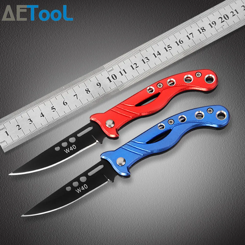 

AETool Mini Pocket Knife Folding Fold Hunting Camping Tactical Rescue Survival Keyring Keychain Peeler Outdoor Survival Tool