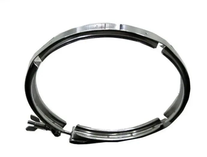

304 stainless steel double clamp hose V-shaped groove hoop card fast loading filter punch hoop groove strong