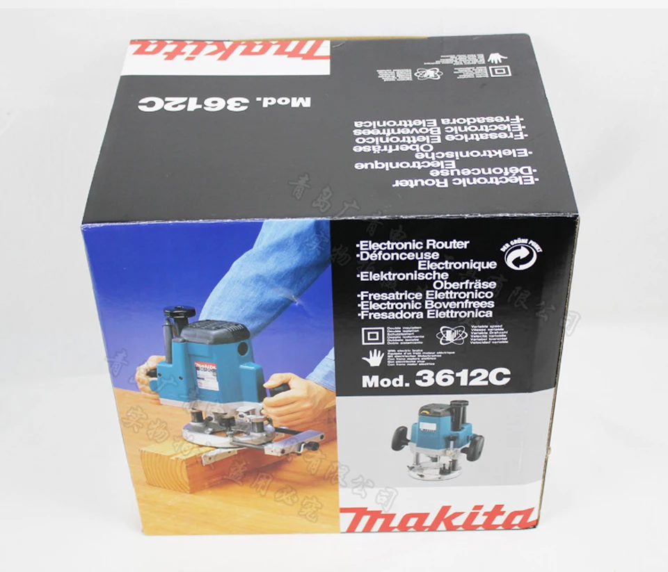 Япония Makita 3612C деревообрабатывающий гравировальный станок бакелитовый фрезерный станок долбежный станок по дереву Обрезка 1850 Вт 160 мм 9000-23000 об/мин