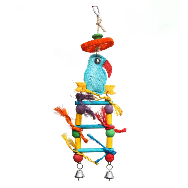 Loofah Parrot Style Medium Ladder Pet Supplies Wholesale Bird Toys
