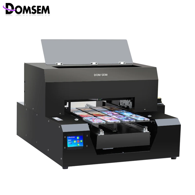 

DOMSEM Auto Custom DIY Digital Flatbed Printer A3 UV inkjet Fast Smart Customize Printing Machine 110V 220V EU UK US AU plug