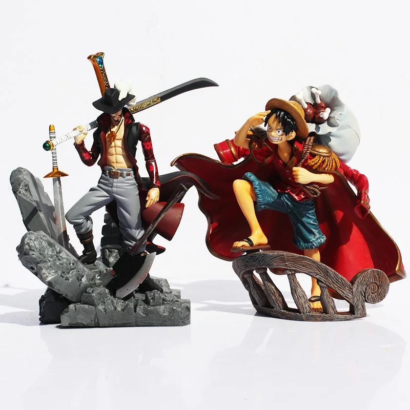 Экшн фигурка Luffy Dracule Mihawk из ПВХ 15 см 6 дюймов|anime free|dracule mihawkfigure toy |