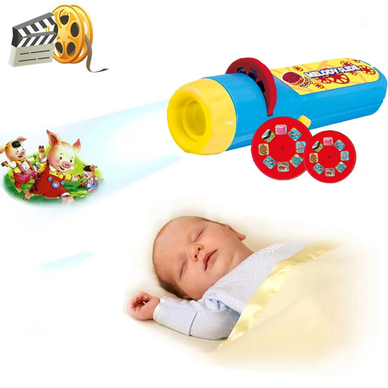 Kids Early Educational Cartoon Bedtime Story Projection Lamp
