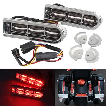 

Motorcycle ABS LED Light Saddlebag Filler Inserts Support Tail Light Fits For Harley Electra Glide Road King Ultra 2014 - 2017