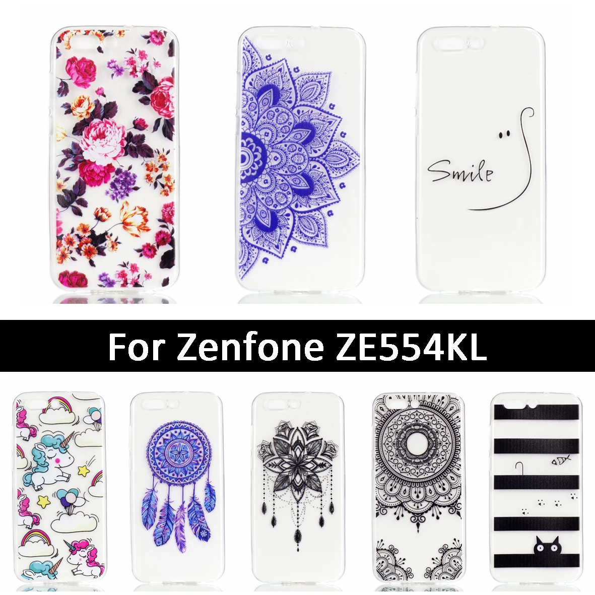 Модный чехол с мультяшным рисунком для ASUS Zenfone 4 ZE554KL мягкий силиконовый из ТПУ