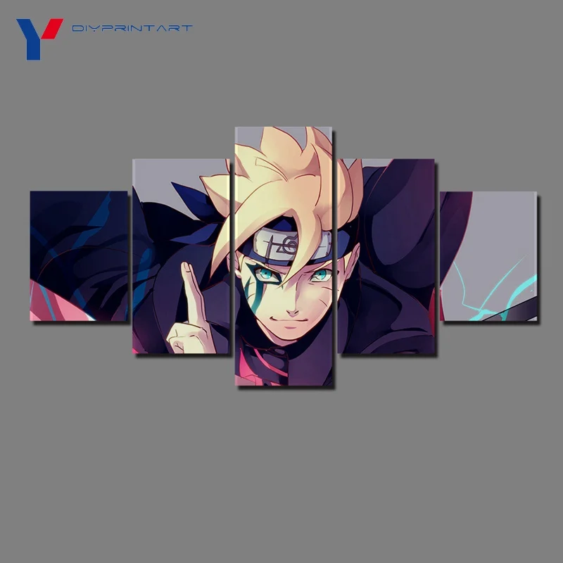 Boruto Uzumaki 5 шт. аниме настенные художественные плакаты постеры для гостиной
