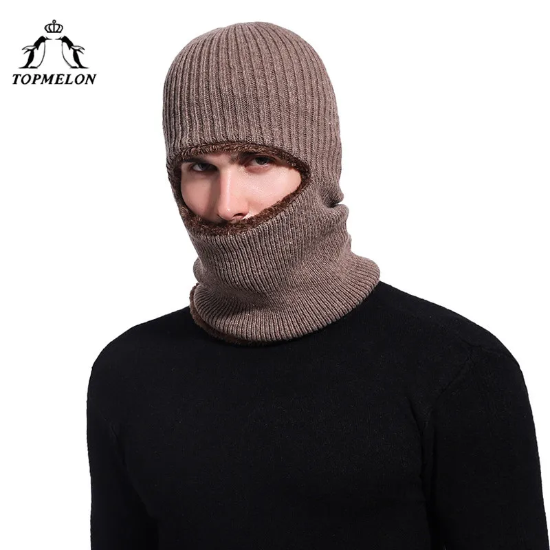 TOPMELON One Piece Beanie & Scarf Winter Balaclava Face Mask Hats ...