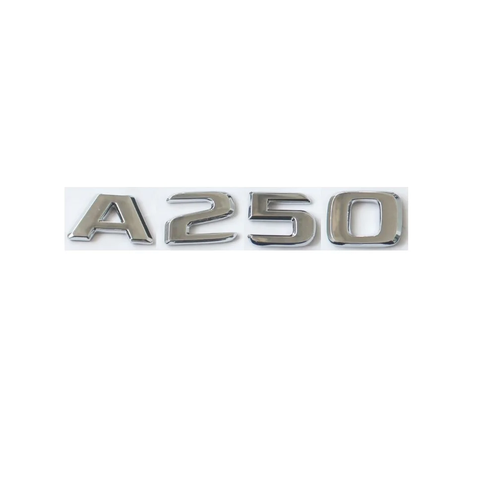 

Newest Chrome ABS Rear Trunk Letters Badge Badges Emblem Emblems Sticker for Mercedes Benz A Class A250 2017