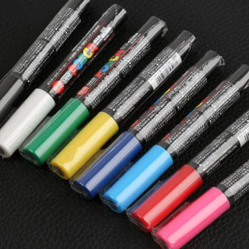 8 Colors Set Mitsubishi Uni Posca PC-1M Paint Marker-Extra Fine Bullet Tip-0.7mm 8 colors Art Markers Office & School Supplies