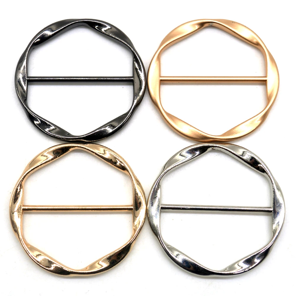 New 2pcs/lot 35MM 40MM Belt Buckles  round metal buckle for wind coat bag garment decoration crafts DIY sewing accessories