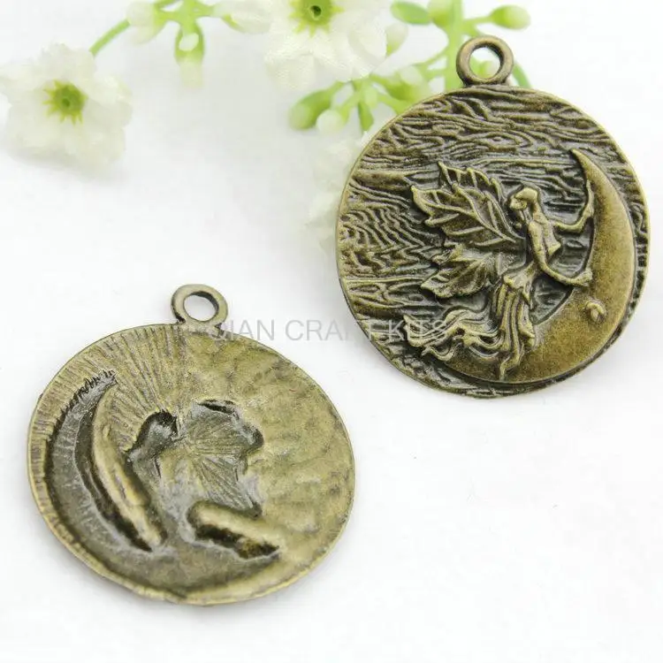 3 шт. бронзовые подвески для богини луны 38 х45 мм|alloy charms|fairy charmbronze antique |