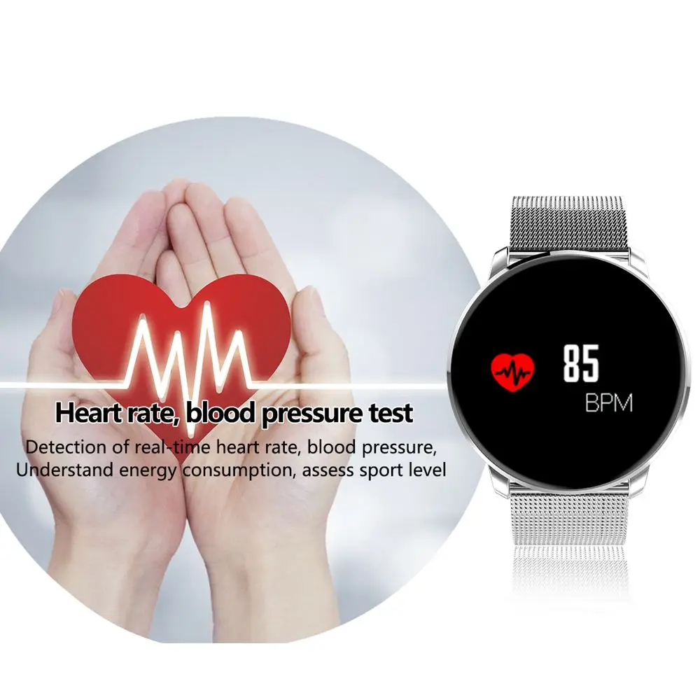 0 96 &quotФитнес трекер Для женщин Смарт часы мужчин M9 Smartwatch Водонепроницаемый