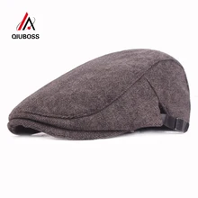 QIUBOSS, женская, мужская, s, Newsboy, Ретро стиль, унисекс, для гольфа, остроконечная шапка, плоская, для вождения, плюща, кепка, таксистка, для мужчин, женщин, береты, Casquette QB108