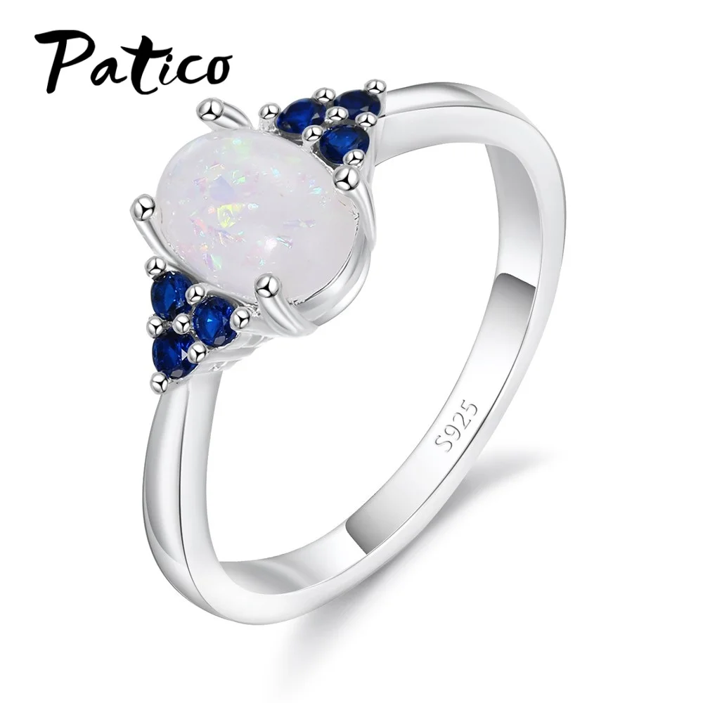 

PATICO Free Shipping Top Quality Shinning Crystal 925 Sterling Silver Wedding Finger Rings New Brand Jewelry for Women