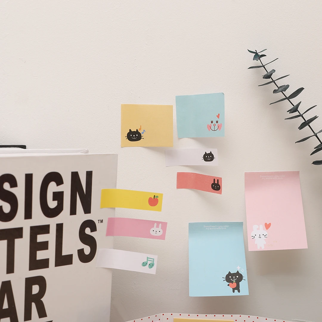 1pc Cartoon Sticker Animals Sticky Notes For Kids Bookmark Marker Memo Index Tab Flags