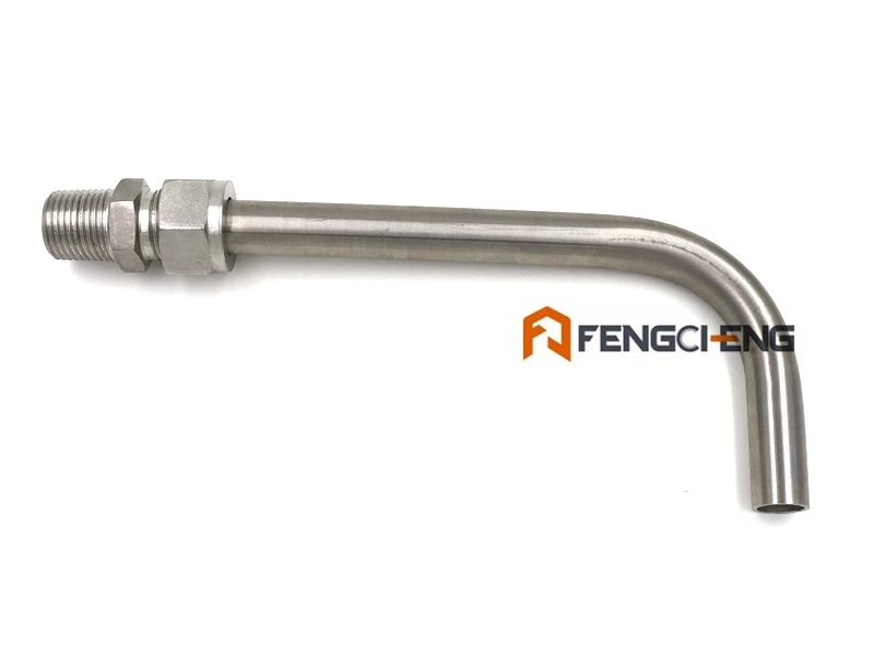 

S/S Center pickup - 5/8" O.D. Tube, 1/2"Male NPT x 5/8" Compression Fittings, Keg/Kettle dip tube, brewer hardware