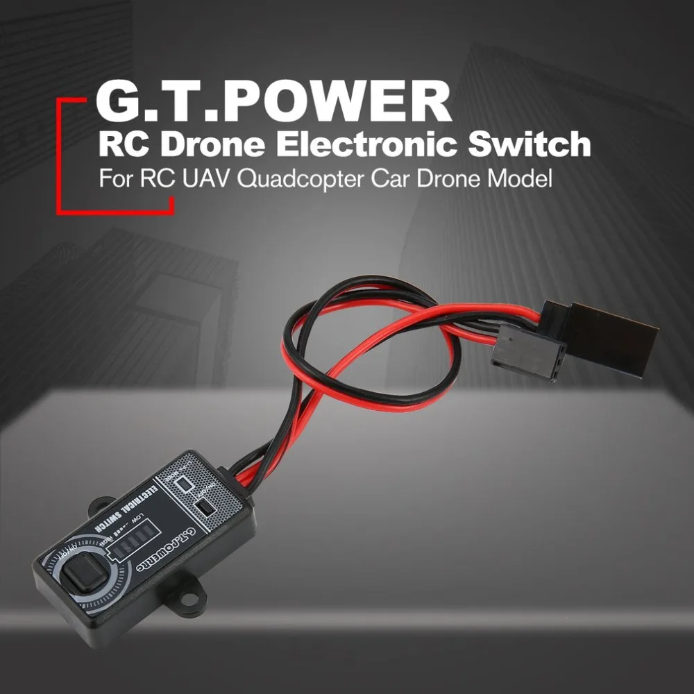 

G.T.POWER 14A/5V-10V Remote Controller Electronic Switch RC Parts with LCD Display for RC UAV Quadcopter Car Drone Model