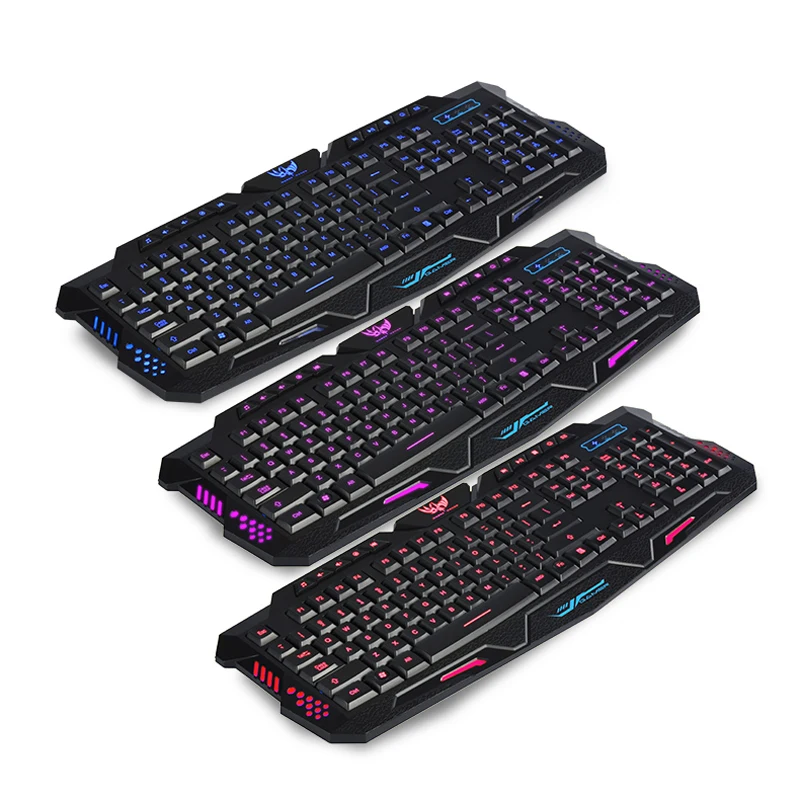 Wired Triple Color Backlit Illuminate Gaming Keyboard Gamer Backlight LED USB for Computer Desktop PC Computer & Office Brand Name: NoEnName_Null