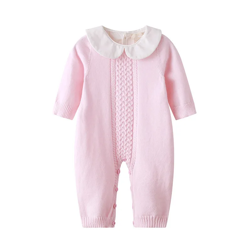 Goede Baby Rompertjes Gebreide Lente Drie Quart Mouw Pasgeborenen Jongens Meisjes Jumpsuits Kleding Peuter Infantil Overalls Kinderen Kostuums
