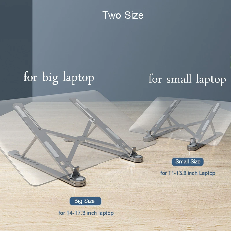 Подставка для ноутбука портативный 8 Регулируемый Настольный охлаждающий держатель для ноутбука складной Ультра для MacBook air 11 pro 13 14 15,6 17,3 дюймов