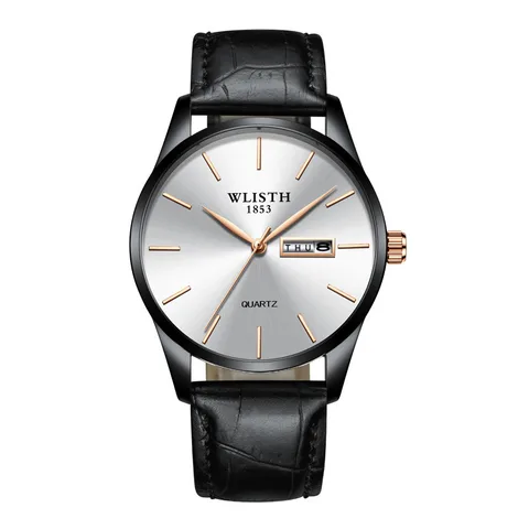 Watches Top Brand Luxury Ultra-thin Male Clock Steel Display Week Date Fashion Quartz-Watch Business Men Wrist Watches