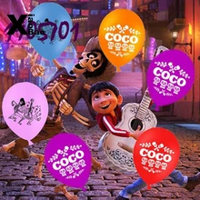10 pçs novo dos desenhos animados 12 polegada coco tema látex balão folha balões brinquedo bola mostrar festa de aniversário decoração suprimentos favor presentes do miúdo