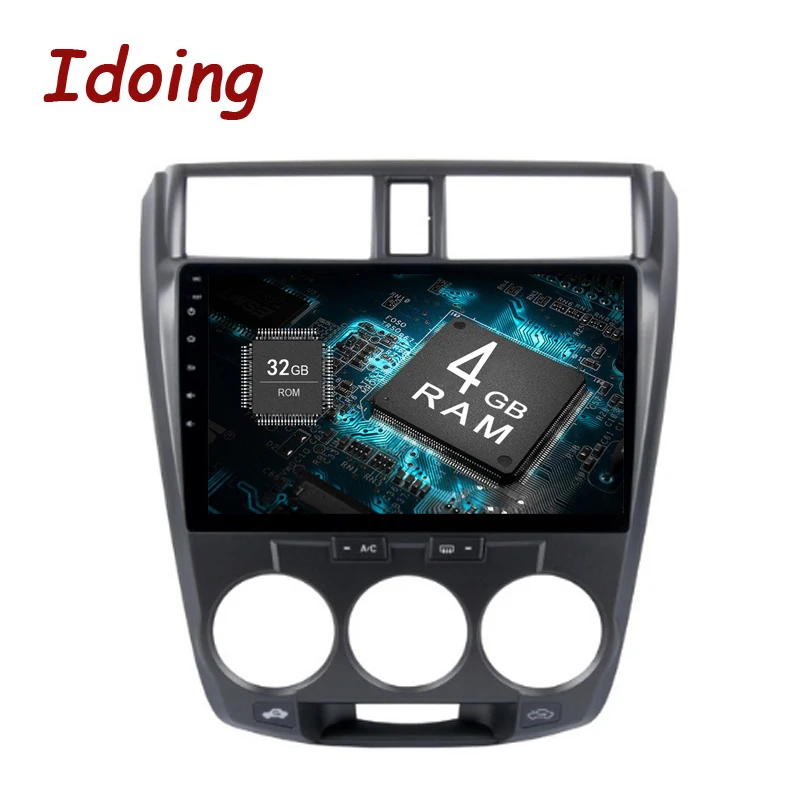 

Idoing 2Din 10.2" Android8.0/7.1For Honda City 2011-2012 Car Multimedia Player 4G+32G 8Core Steering-Wheel Navigation Fast Boot